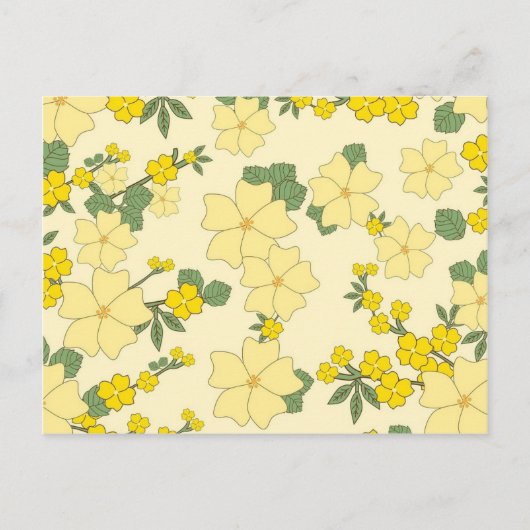 gelbe Blume Postkarte (Vorderseite)