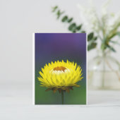Gelbe Blume Postkarte (Stehend Vorderseite)