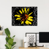 Gelbe Blume Power Poster (Heimbüro)