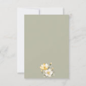 Gelbe Blume Probe Abendessen Einladung (Rückseite)