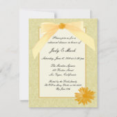 Gelbe Blume Probe Abendessen Einladung (Vorderseite)