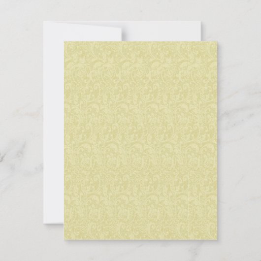 Gelbe Blume Probe Abendessen Einladung (Rückseite)