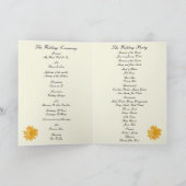 Gelbe Blume Programmkarte Programm (Innenseite)