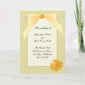 Gelbe Blume Programmkarte Programm (Vorderseite)