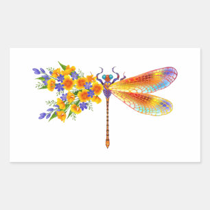 Gelbe Blume Rechteckiger Aufkleber