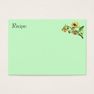 Gelbe Blume Rezeptkarte