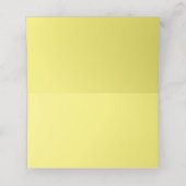 Gelbe Blume romantische florale Begleitung Platzkarte (Innenseite Aufgefaltet)