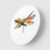 Gelbe Blume Runde Wanduhr (Winkel)