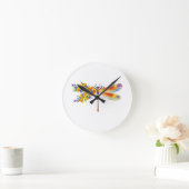 Gelbe Blume Runde Wanduhr (Zuhause)