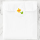 Gelbe Blume Runder Aufkleber (Tasche)