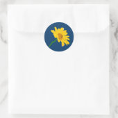 Gelbe Blume Runder Aufkleber (Tasche)