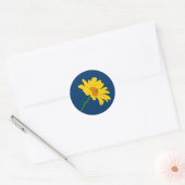 Gelbe Blume Runder Aufkleber (Umschlag)
