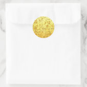 Gelbe Blume Runder Aufkleber (Tasche)