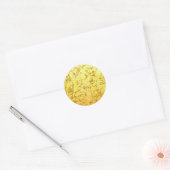 Gelbe Blume Runder Aufkleber (Umschlag)