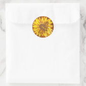 Gelbe Blume Runder Aufkleber (Tasche)