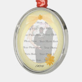 Gelbe Blume Rundsilber Foto Ornament Aus Metall (Links)