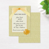 Gelbe Blume Save the Date Karte (Schreibtisch)