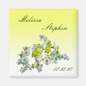 Gelbe Blume Save the Date Magnet (Vorne)