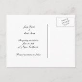 Gelbe Blume Save the Date Postkarte (Rückseite)