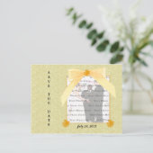 Gelbe Blume Save the Date Postkarte (Stehend Vorderseite)