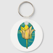 Gelbe Blume Schlüsselanhänger (Vorderseite)