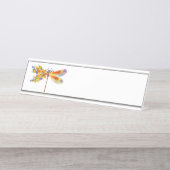 Gelbe Blume Schreibtischnamensplakette (Vorderseite )