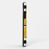 Gelbe Blume Schwarz-weiße Streifen Name Case-Mate iPhone Hülle (Hinten/Rechts)