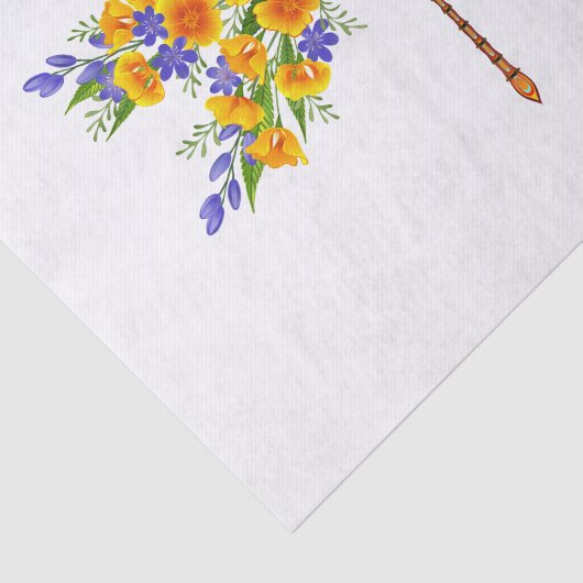 Gelbe Blume Seidenpapier (Ausschnitt)