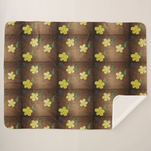 Gelbe Blume Sherpadecke (Vorderseite (Horizontal))