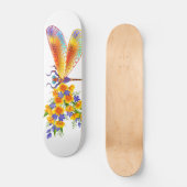 Gelbe Blume Skateboard (Vorderseite)