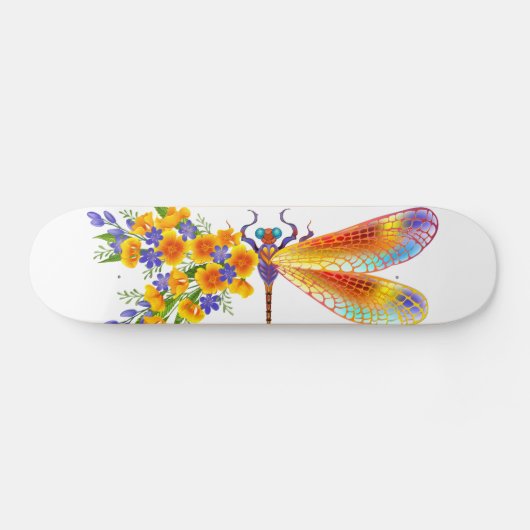 Gelbe Blume Skateboard (Horizontal)