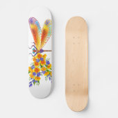 Gelbe Blume Skateboard (Vorderseite)
