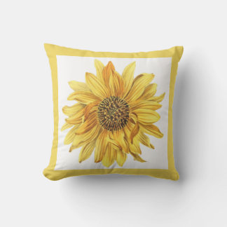 Gelbe Blume / Sonnenblumen-Patio Kissen