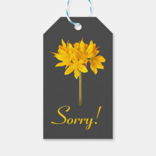 Gelbe Blume Sorry Geschenkanhänger