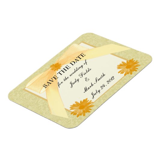 Gelbe Blume Speichern des Datumsfensters Magnet (Linke Seite)