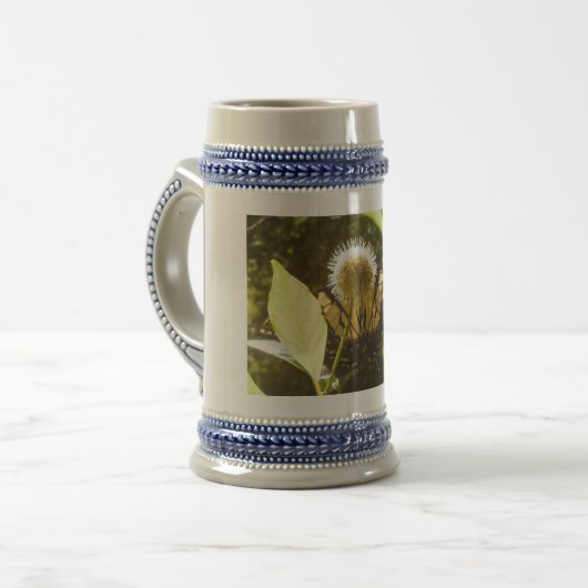 Gelbe Blume Stein Tasse (Vorderseite Links)