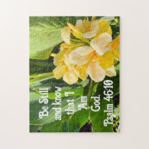 Gelbe Blume still sein und Psalm kennen 46:10