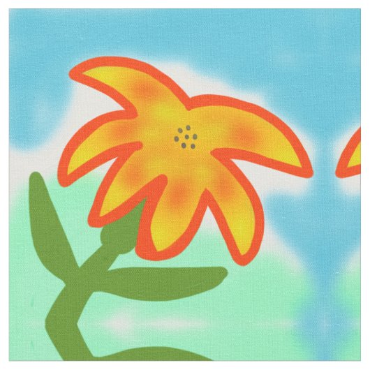 gelbe Blume Stoff (Nahaufnahme)