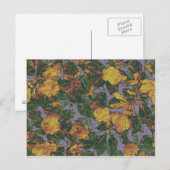 Gelbe Blume Tarnmuster Postkarte (Vorne/Hinten)