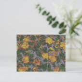 Gelbe Blume Tarnmuster Postkarte (Stehend Vorderseite)