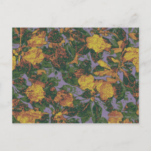 Gelbe Blume Tarnmuster Postkarte