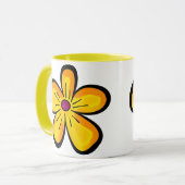 Gelbe Blume Tasse (Vorderseite Links)