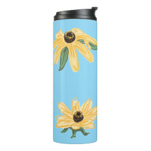 Gelbe Blume, thermische Tasse