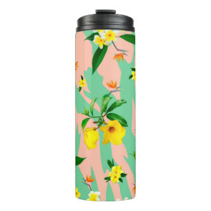 Gelbe Blume Thermosbecher