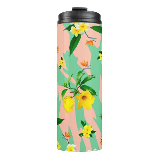 Gelbe Blume Thermosbecher (Vorderseite)