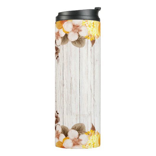 Gelbe Blume Thermosbecher (Nach links gedreht)