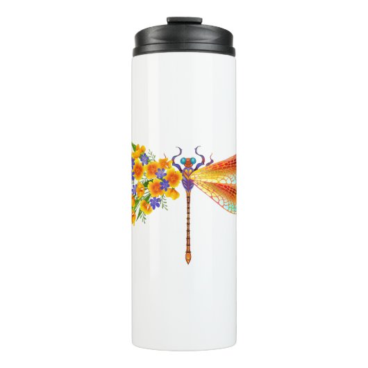 Gelbe Blume Thermosbecher (Vorderseite)