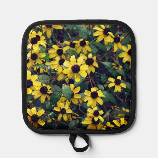 Gelbe Blume Topflappen (Vorderseite)