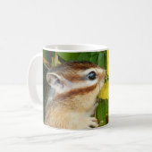 Gelbe Blume und Chipmunk (4) Kaffeetasse (Vorderseite Links)