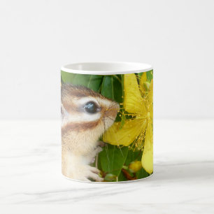 Gelbe Blume und Chipmunk (4) Kaffeetasse